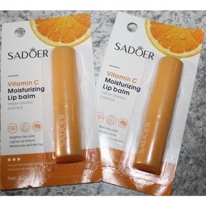 2 Packages Sadoer Vitamin C Moisturizing Lip Balm Fresh Orange Essence NIP